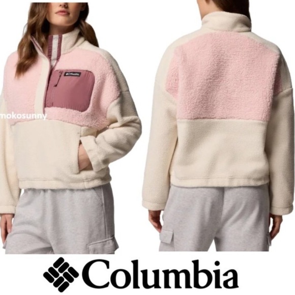 Cozy Columbia Women's Lodge Sherpa Fleece Jacket Pink XXL NWT - Picture 13 of 14